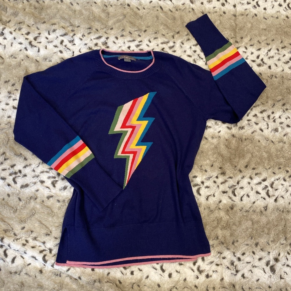 Women's Metric Lighting Bolt Sweater Size Large "Bolt"